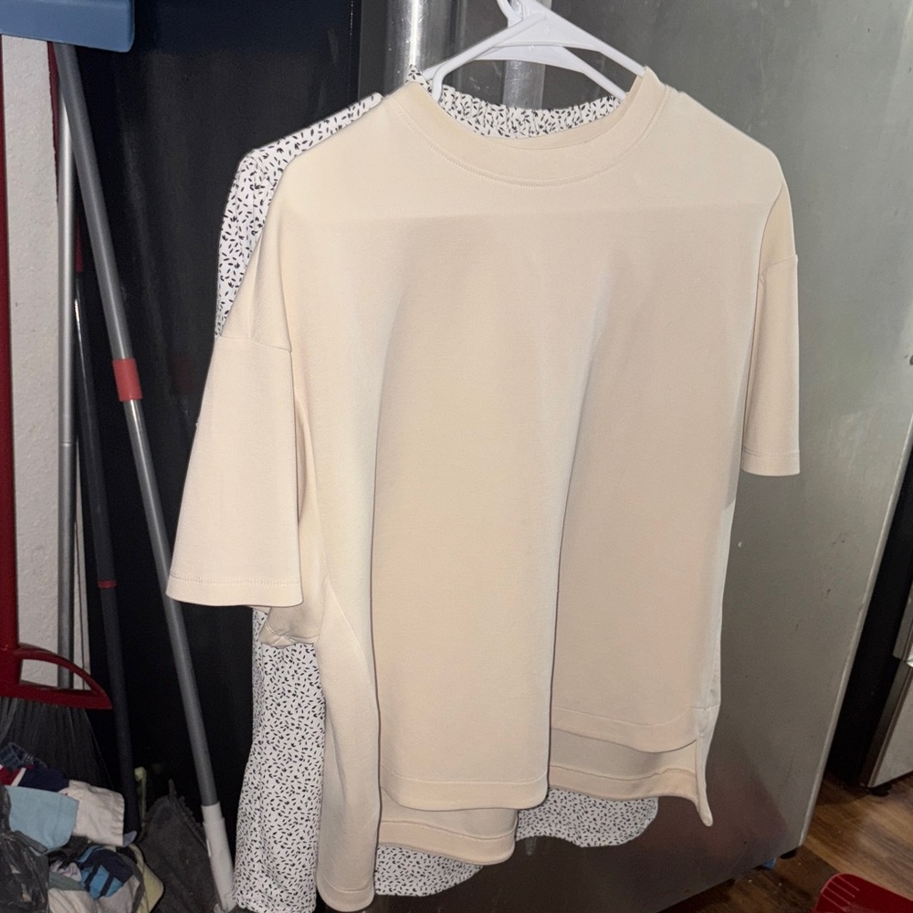 Classic Cream Short Sleeve Women's Top